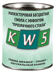 Federchemicals, смола полиэсторовая "Прозрачное стекло" KW5 Жидкая, 1 л